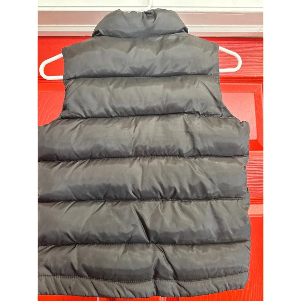 Gap Kids Black Puffer Vest Sleeveless Quilted Jacket‎ Blue Lining Size S 6-7